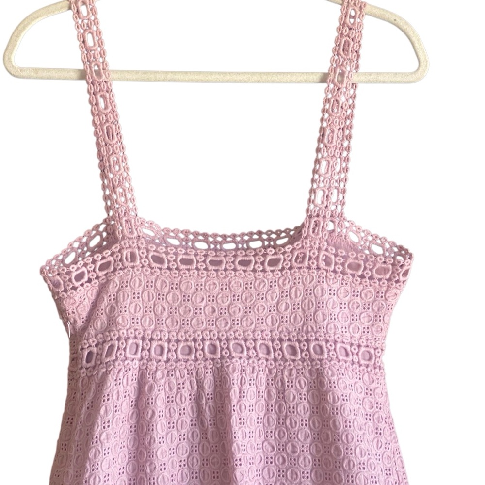 Max Studio Lavender Sleeveless Crocheted Eyelet  Dress. Size Small. - Picture 5 of 9